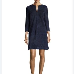 Tory Burch Navy Blue Suede Dress - size 4 NWT